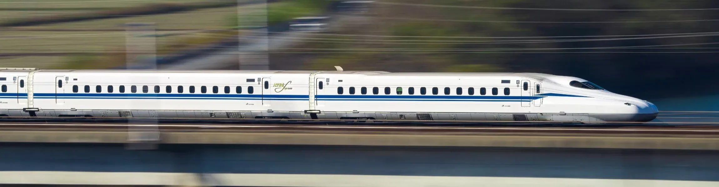 Shinkansen bullet train in Japan